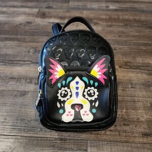 Betsey Johnson Mini Backpack with Sugar Skull Dog G